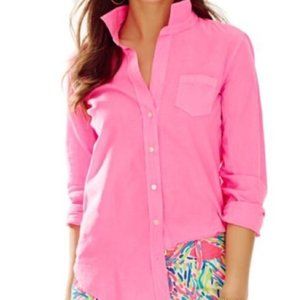 NEW WITH TAGS- Lilly Pulitzer Anna Maria Button Down Shirt Paradise Pink Size XS